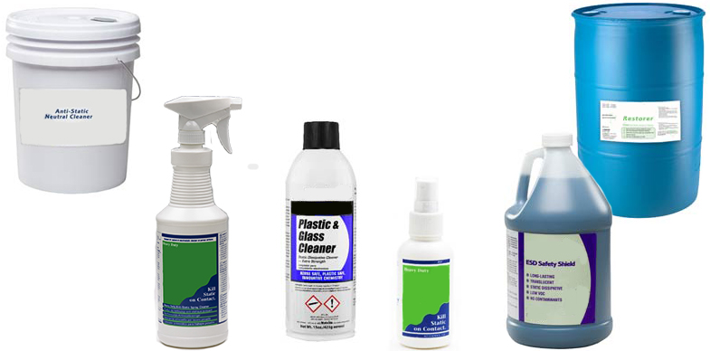 Anti-Static cleaners and sprays from ACL Staticide, SCS, and Static Solutions