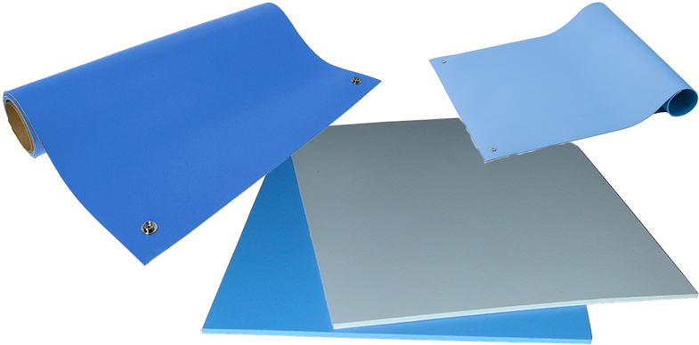 ESD Vinyl Table Mats from ACL Staticide, SCS, and Transforming Technologies