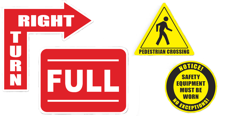 floor safety signs for all industries from Ergomat