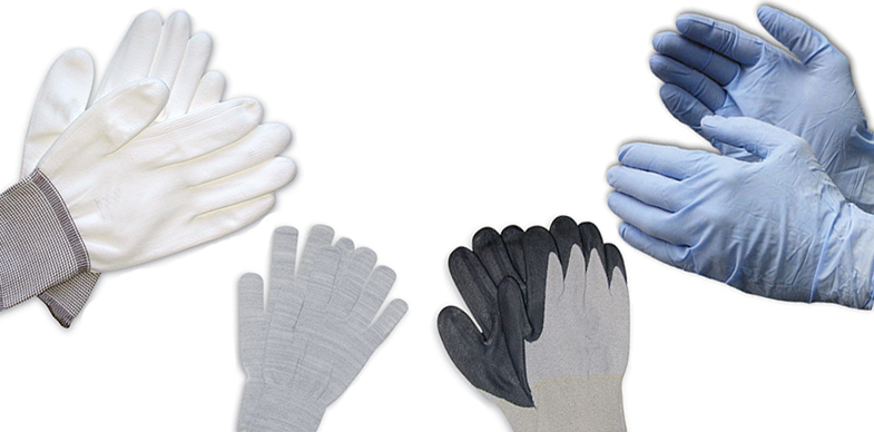 assembly and inspection gloves, clean room gloves, knitted gloves, Nitrile gloves, urethane gloves, vinyl gloves and more