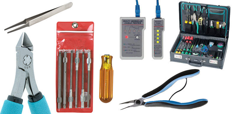 Tweezers, Wire Cutters, Crimpers, Tools Kits, Wire Strippers from brands like Excelta, JBC Tools and Lindstrom