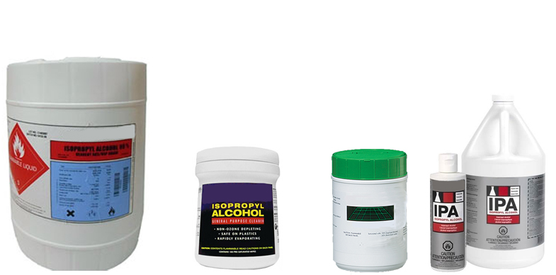 Isopropyl Alcohol from FG Clean Wipes, Chemtronics, Pharmco-AAPER and TechSpray