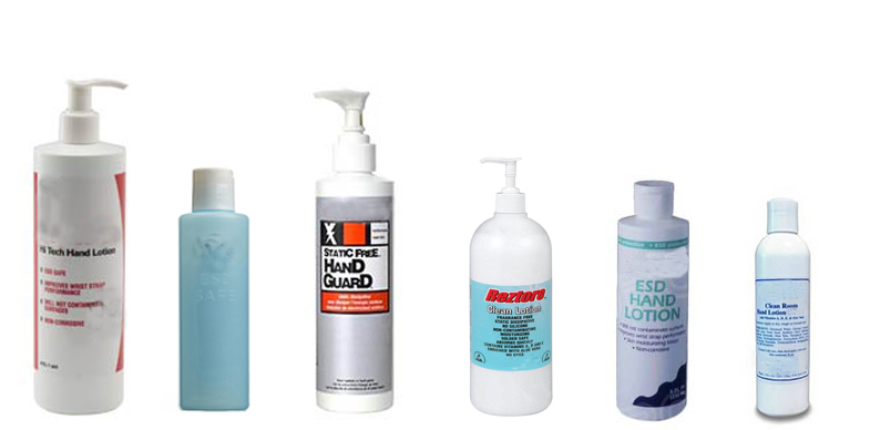 Hand Lotions and ESD Lotions from ACL Staticide, Chemtronics, R and R Lotion, Static Solutions, TechSpray