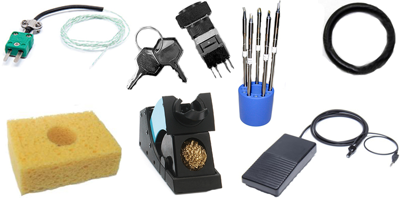 Soldering Replacement Accessories like tip cleaners, sponges, Soldering Iron Stands and more from manufacturers like JBC Tools, Hakko, Metcal.