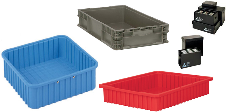 Totes and Accessories from Conductive Containers Inc, InterMetro Corporation and Quantum Storage Systems