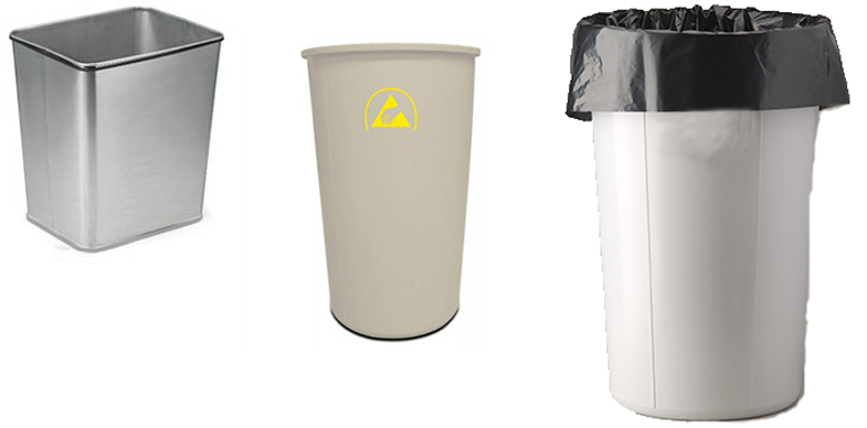 Trash Cans from ACL Staticide, Static Solutions and Transforming Technologies