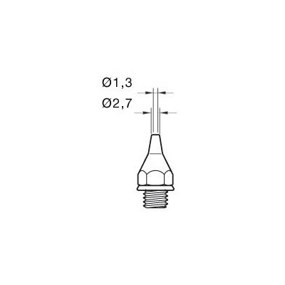 JBC Tools 0321400 - 32 HT High Thermal Performance Tip for DST Desoldering Iron - O.D 2.7 mm/I.D 1.3 mm