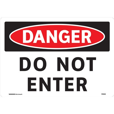 Brady 102435 - DANGER Do Not Enter Sign - 7" H x 10" W - Vinyl