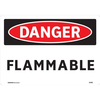Brady 102437 - DANGER Flammable Sign - 7" H x 10" W - Aluminum