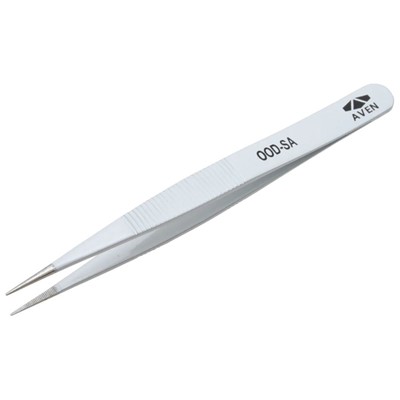 Aven Tools 18037EZ E-Z Pik Tweezers 00D White with Serrated Tips