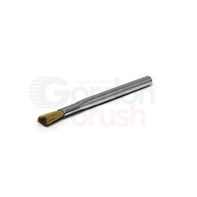 Gordan Brush 1CK - 3/8" Diameter Hog Bristle & Zinc Plated Steel Handle Applicator Brush - 4.5" L