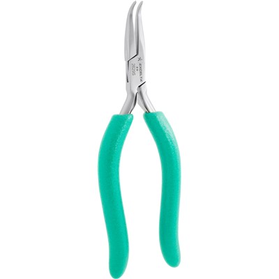 Excelta 2629S - 2-Star Curved Tip Chain Nose Pliers - Smooth - 6"