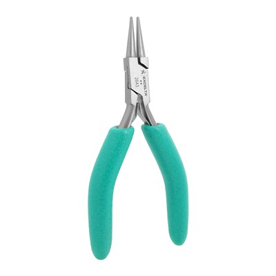 Excelta 2643 - 2-Star Round Nose Pliers - 4.75" - Stainless Steel - ESD-Safe Grips
