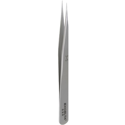 Excelta 3-S - 3-Star High Precision Fine Tip Tweezers - Stainless Steel - 4.75"