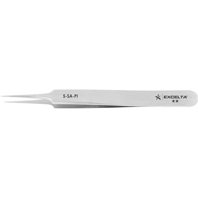 Excelta 5-SA-PI - 2-Star Fine Precision Micro Tip Tweezers - NEVERUST® - 4.25"