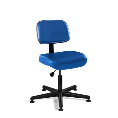 Bevco 5000-V-BL - Doral 5000 Series Upholstered Chair - Vinyl - 17"-22" - Mushroom Glides - Blue