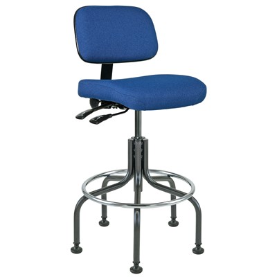 Bevco 5601-F-RB - Doral 5000 Series Upholstered Chair w/Seat & Back Tilt - Fabric - 25"-30" - Mushroom Glides - Royal Blue