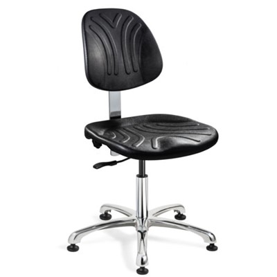Bevco 7050D - Dura 7000D Series Ergonomic Chair - Polyurethane - 15"-20" - Mushroom Glides - Black
