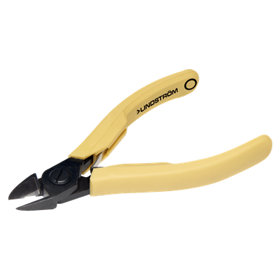 Lindstrom 8160 J - Precision Diagonal Cutter w/Oval Cutting or Stripping Head & ESD Safe Handle - L Head Size - Micro-Bevel - 4.92" L