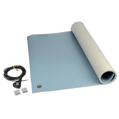 SCS 8214 - 3-Layer Dissipative Vinyl Table Mat - 2' x 4' - Blue