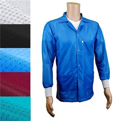 Transforming Technologies JKC 9022TL - 9010 Series ESD Lab Jacket - Collared - Knit Cuff - Teal - Small