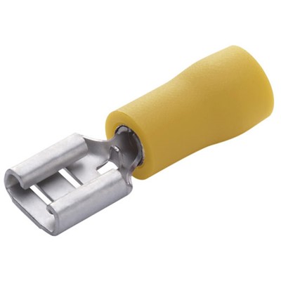 Eclipse 902-425-10 - Female Disconnects - Vinyl Insulated PVC for 0.187 x 0.032" Tab - 12-10AWG - Yellow - 10/Pack