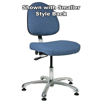 Bevco 9050L-S-F-MB - Integra 9000 Series Upholstered Office Chair - Fabric - 15.5"-21" - Mushroom Glides - Medium Blue