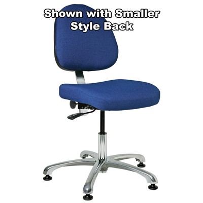 Bevco 9050L-S-F-RB - Integra 9000 Series Upholstered Office Chair - Fabric - 15.5"-21" - Mushroom Glides - Royal Blue