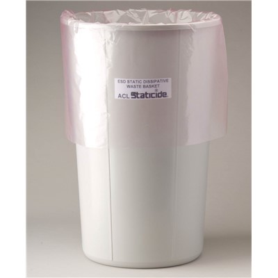 ACL Staticide 5076 - Anti-Static Trash Can Liner - 11 Gallon - Pink - 50 Bags/Package