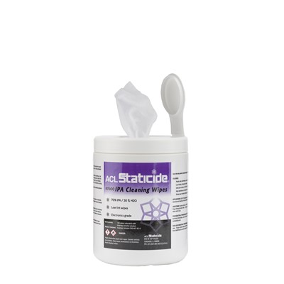 ACL 7600 - IPA Presaturated General Cleaning Wipes - 5" x 8" - 100/Canister -6 Canisters/cs
