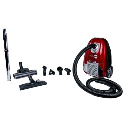 Atrix AHC-1 - Canister Vacuum - 3-Stage HEPA Filtration System - Red
