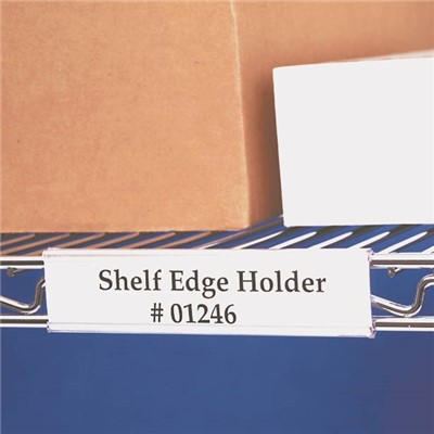 Aigner Index WR-1212 - Wire·Rac™ Wire Shelving Snap-On Label Holder - 12" - 12/Pack