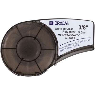 Brady M21-375-430-WT-CL - B-430 M21 Series Label Cartridge - 21' x 0.375" - Clear