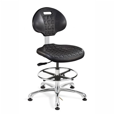 Bevco 7550E-BK - Everlast-E 7000 Silver Series Ergonomic ESD-Safe Chair - Polyurethane - 21"-31" - ESD Mushroom Glides - Black