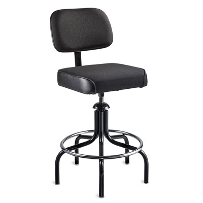 Bevco 2600/5-BK - Evanston 2000 Series Upholstered Chair - Adj. Back & Footring - 24"-29" - Black