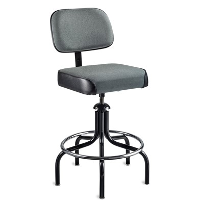 Bevco 2600/5-GY - Evanston 2000 Series Upholstered Chair - Adj. Back & Footring - 24"-29" - Gray