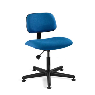 Bevco 4000-RB - Westmound 4000 Series Ergonomic Pneumatic Chair - Fabric - 16.5"-21.5" - Mushroom Glides - Royal Blue