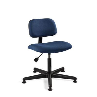 Bevco 4000-NY - Westmound 4000 Series Ergonomic Pneumatic Chair - Fabric - 16.5"-21.5" - Mushroom Glides - Navy