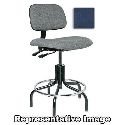 Bevco 4201-NY - Westmound 4000 Series Ergonomic Pneumatic Chair w/Articulating Tilt Seat & Back - Fabric - 19"-24" - Navy