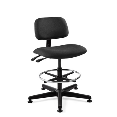 Bevco 4301 - Westmound 4000 Series Ergonomic Pneumatic Chair w/Articulating Tilt Seat & Back - Fabric - 19.5"-27" - Mushroom Glides