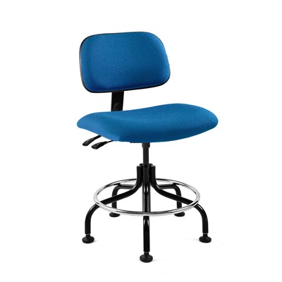 Bevco 4601-RB - Westmound 4000 Series Ergonomic Pneumatic Chair w/Articulating Tilt Seat & Back - Fabric - 25"-30" - Royal Blue