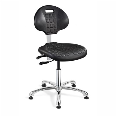 Bevco 7051 - Everlast 7000 Silver Series Ergonomic Chair w/Articulating Tilt Seat & Back - Polyurethane - 14.5"-19.5" - Mushroom Glides