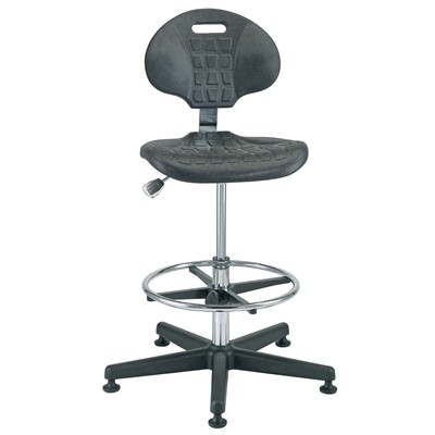 Bevco 7300C1 - Everlast-CR 7000CR Series Ergonomic Clean Room Chair - Polyurethane - 19"-26.5" - Mushroom Glides