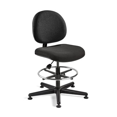 Bevco V4507MG - LEXINGTON Value-Line V4 Series Ergonomic Pneumatic Chair - Upholstered - 23"-33" - Mushroom Glides