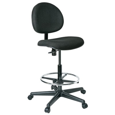 Bevco V4507CC-BK - LEXINGTON Value-Line V4 Series Ergonomic Pneumatic Chair - Upholstered - 24"-34" - Carpet Casters - Black