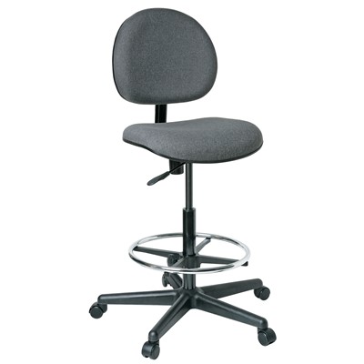 Bevco V4507CC-GY - LEXINGTON Value-Line V4 Series Ergonomic Pneumatic Chair - Upholstered - 24"-34" - Carpet Casters - Gray