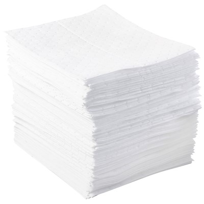 Brady BPO100 - Basic Oil Heavy Weight Absorbent Pad - Perforated - 15" x 17" - 100/Bale