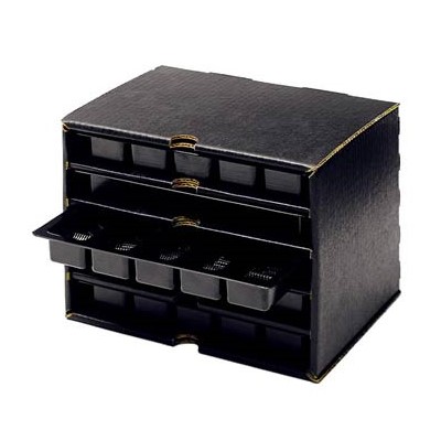 Conductive Containers (CCI) DC1230 - Corstat™ Drawer Cabinet - ESD-Safe - 10.1875" x 7.375" x 7.75" - 2/Set