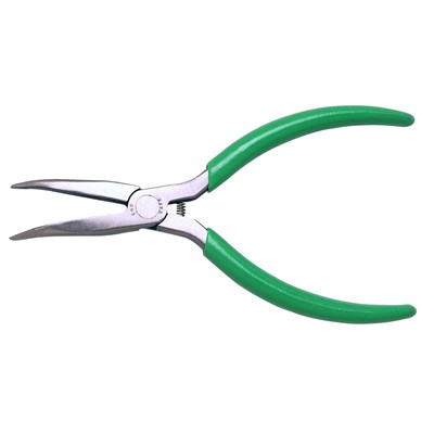 Xcelite CN55G - Curved Long Nose Pliers - Smooth Jaw - Cushion Grip - 45° - 5"