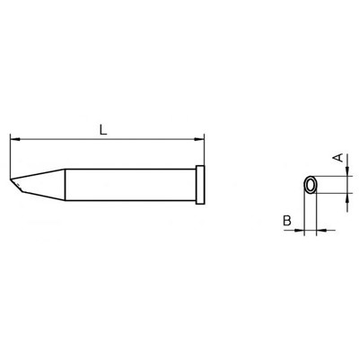 Weller T0054471299 - XTGW Soldering Tip - Gull Wing - 2.3 mm / 3.2 x 33.3 mm